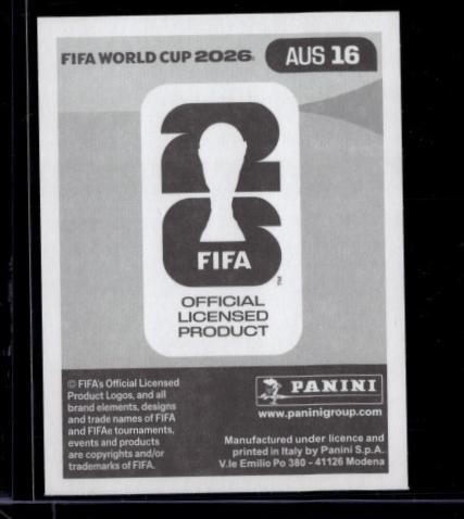 2026 Panini World Cup Sticker Collection Patrick Yazbek Australia Gold Crumple