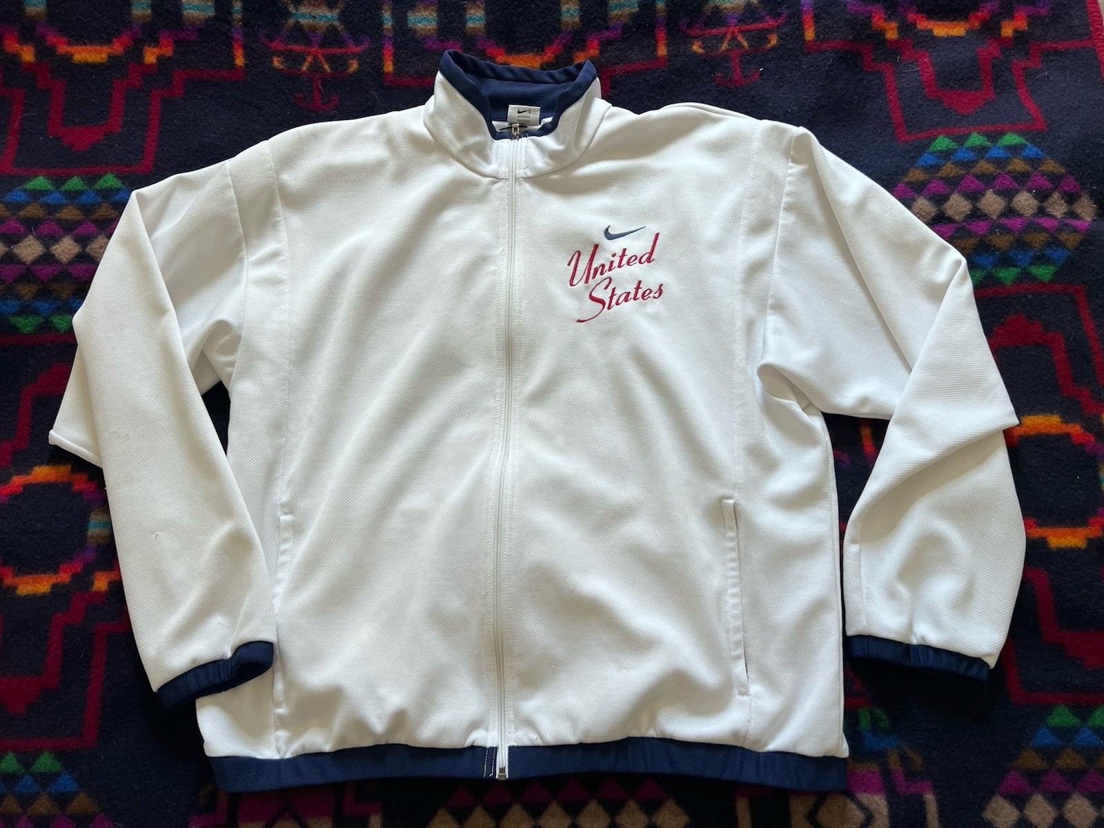 Sz XL – Nike Olympic Team USA 90s Embroidered United States Flag Sweatshirt Men