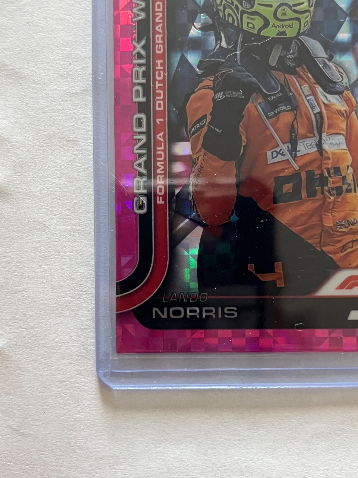 2025 topps chrome f1 #107 lando norris pink checker 192/250