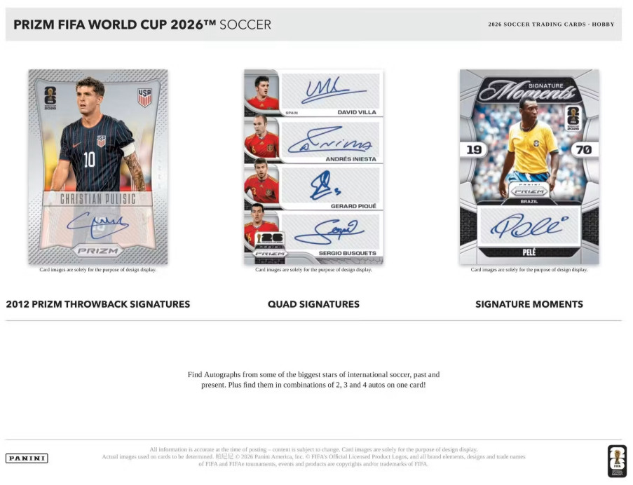 2026 Panini Prizm FIFA World Cup Soccer Factory Sealed Hobby Box Ships 6/26