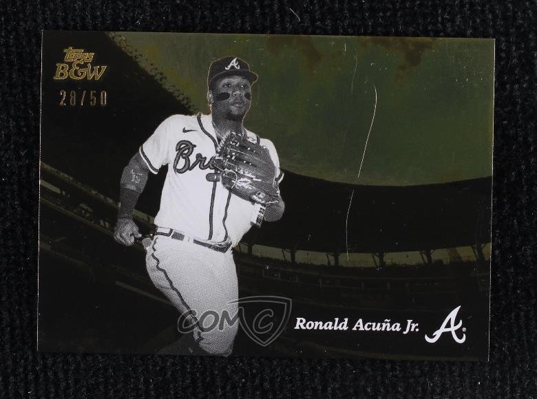 2023 Topps Black & White Golden Hour 28/50 Ronald Acuna Jr Acuña #GH4 nf5