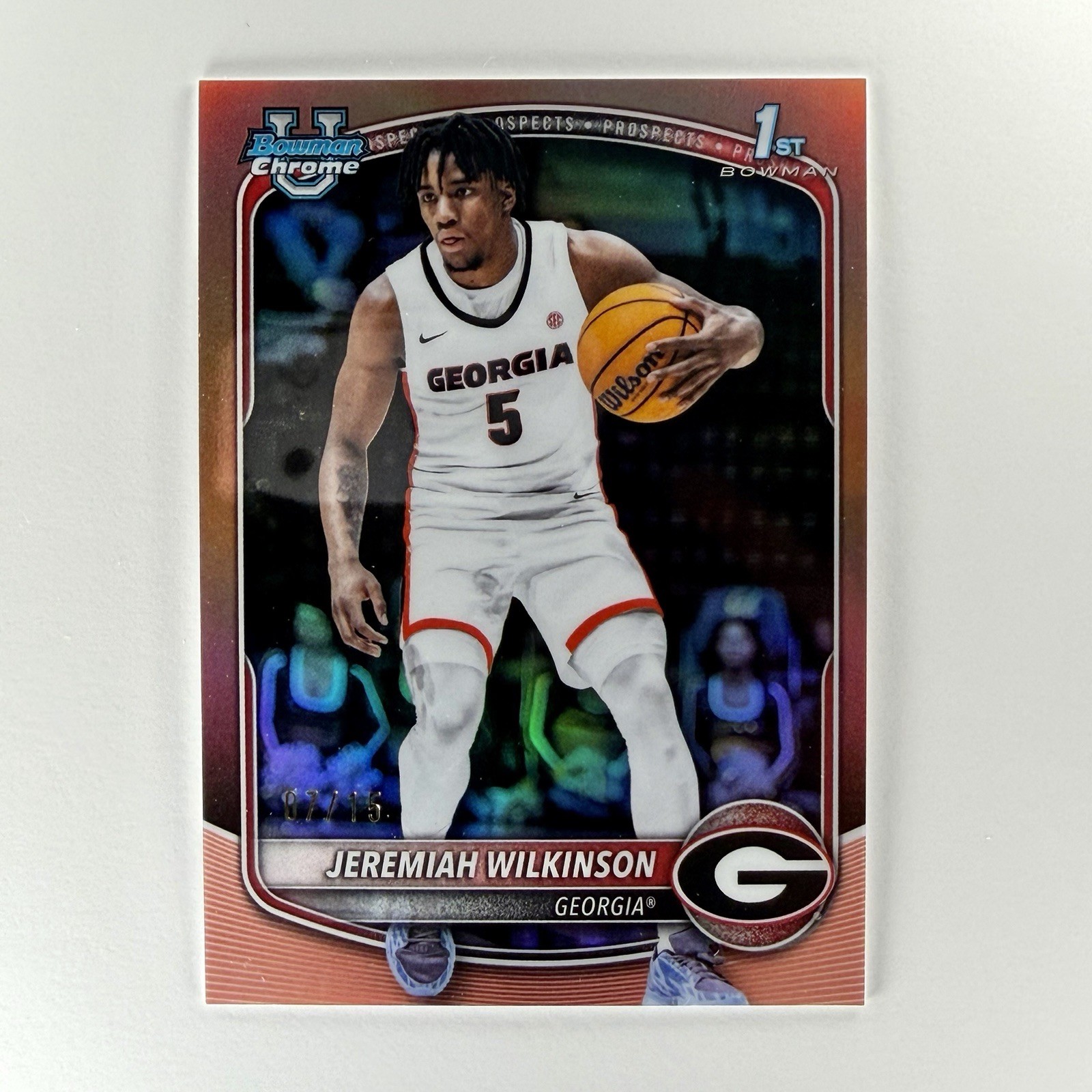 2025-26 Bowman Basketball – Jerimiah Wilkinson 1st – ROSE GOLD – /15 – #BCP-70