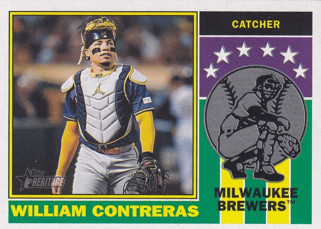 WILLIAM CONTRERAS TOPPS HERITAGE PLAYER ICONS INSERT BREWERS #76PL-9 2025 25