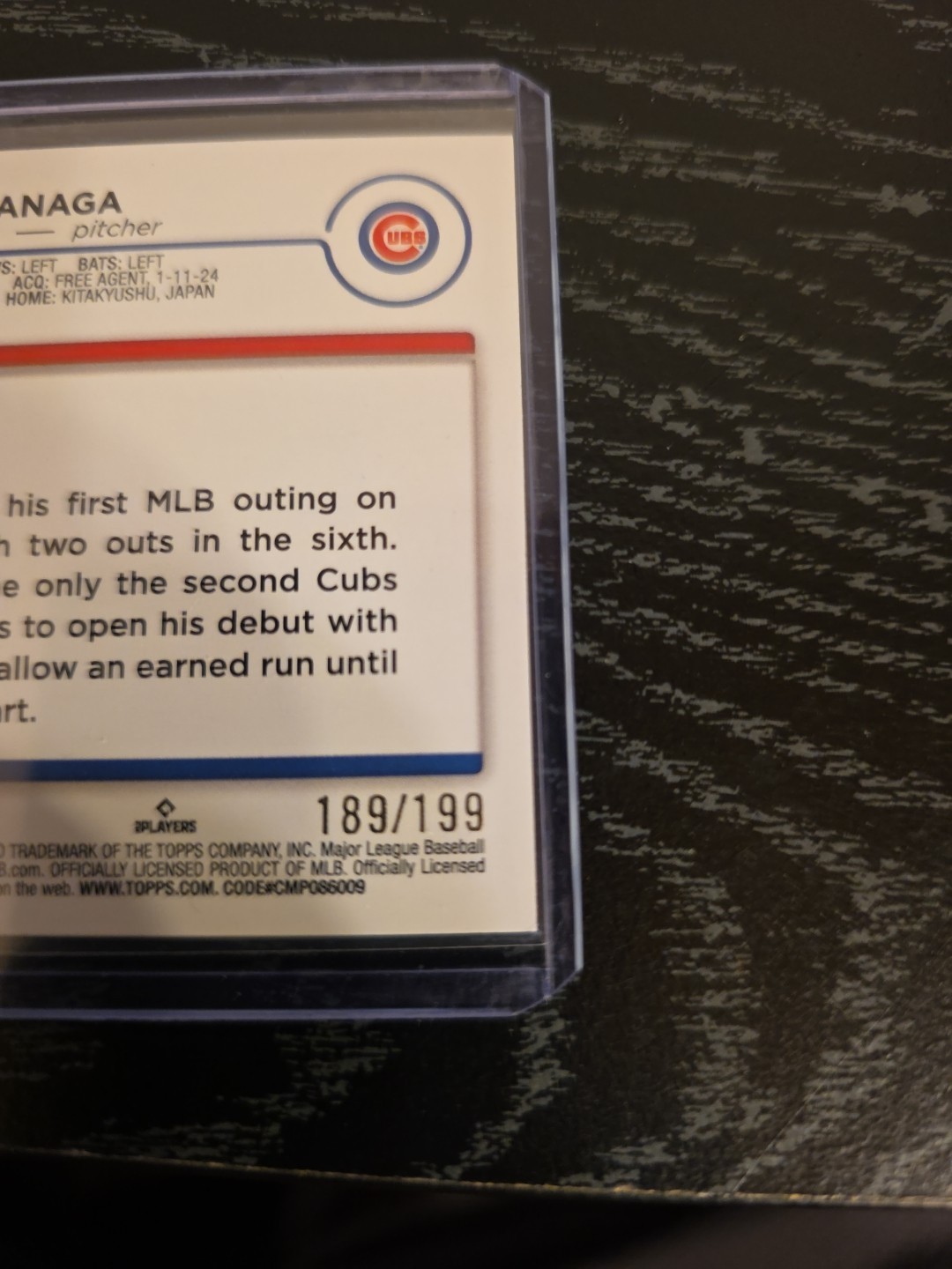 2024 Topps Update Shota Imanaga #US281 Red Crackle Foil 189/199
