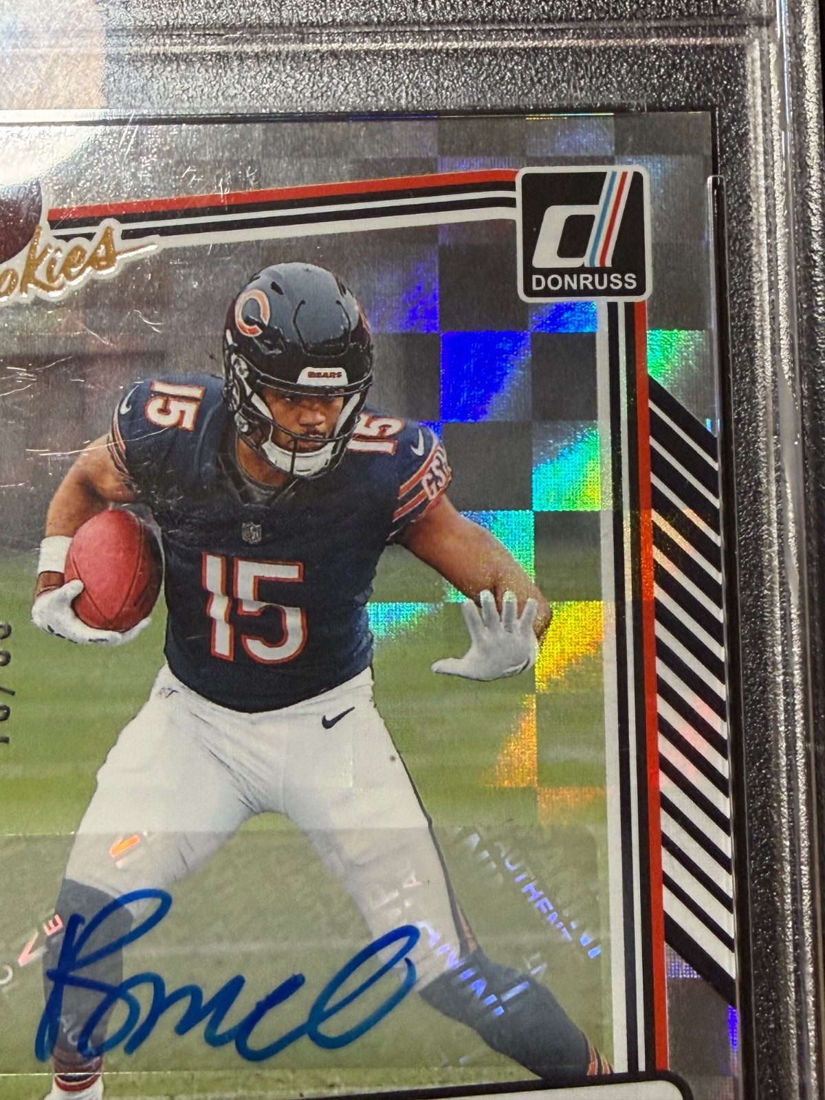 2024 Donruss The Rookies Auto /99 ROME ODUNZE #TR-3 RC Chicago Bears PSA 9