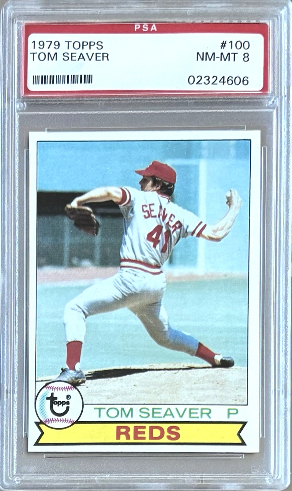 1979 TOPPS #100 TOM SEAVER HOF PSA 8 NM-MT REDS