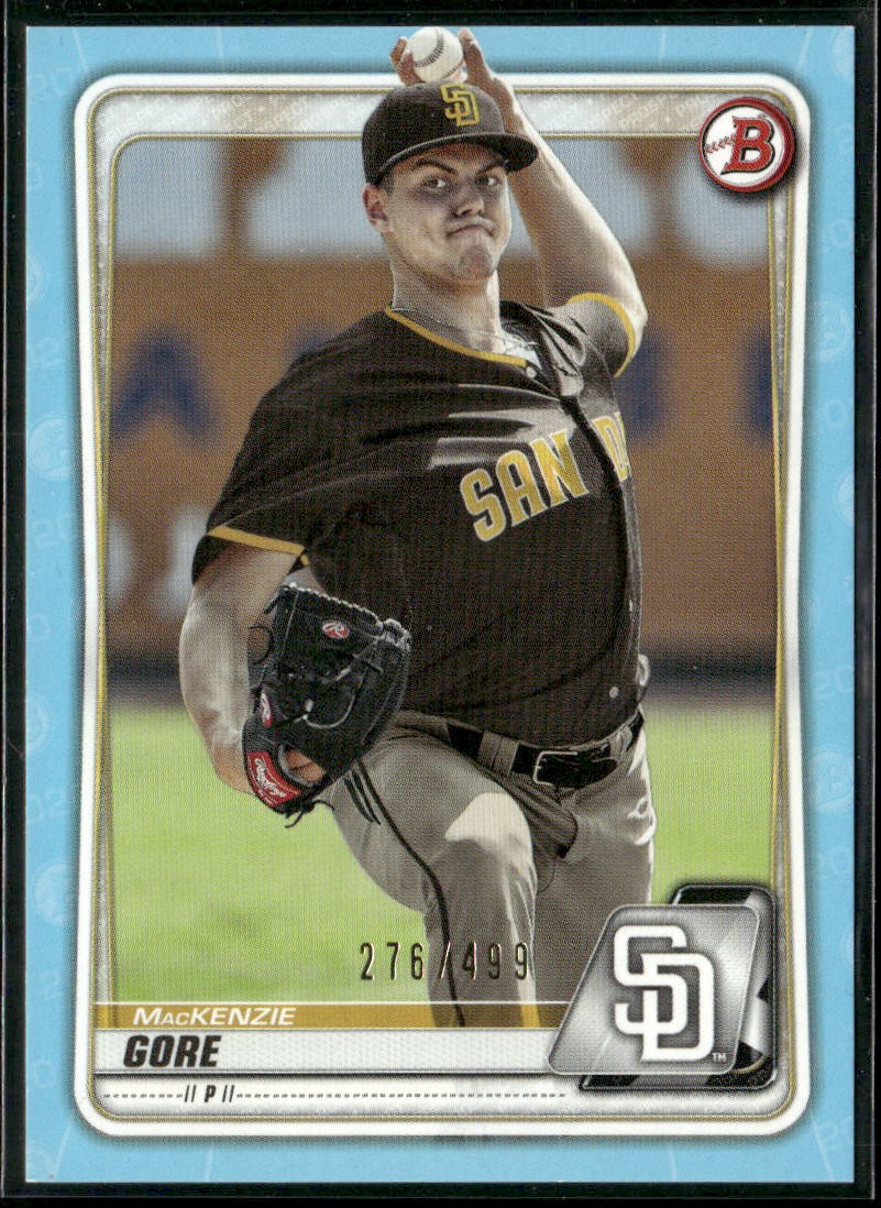 2020 Bowman #BP-74 MacKenzie Gore Prospects Sky Blue #/499