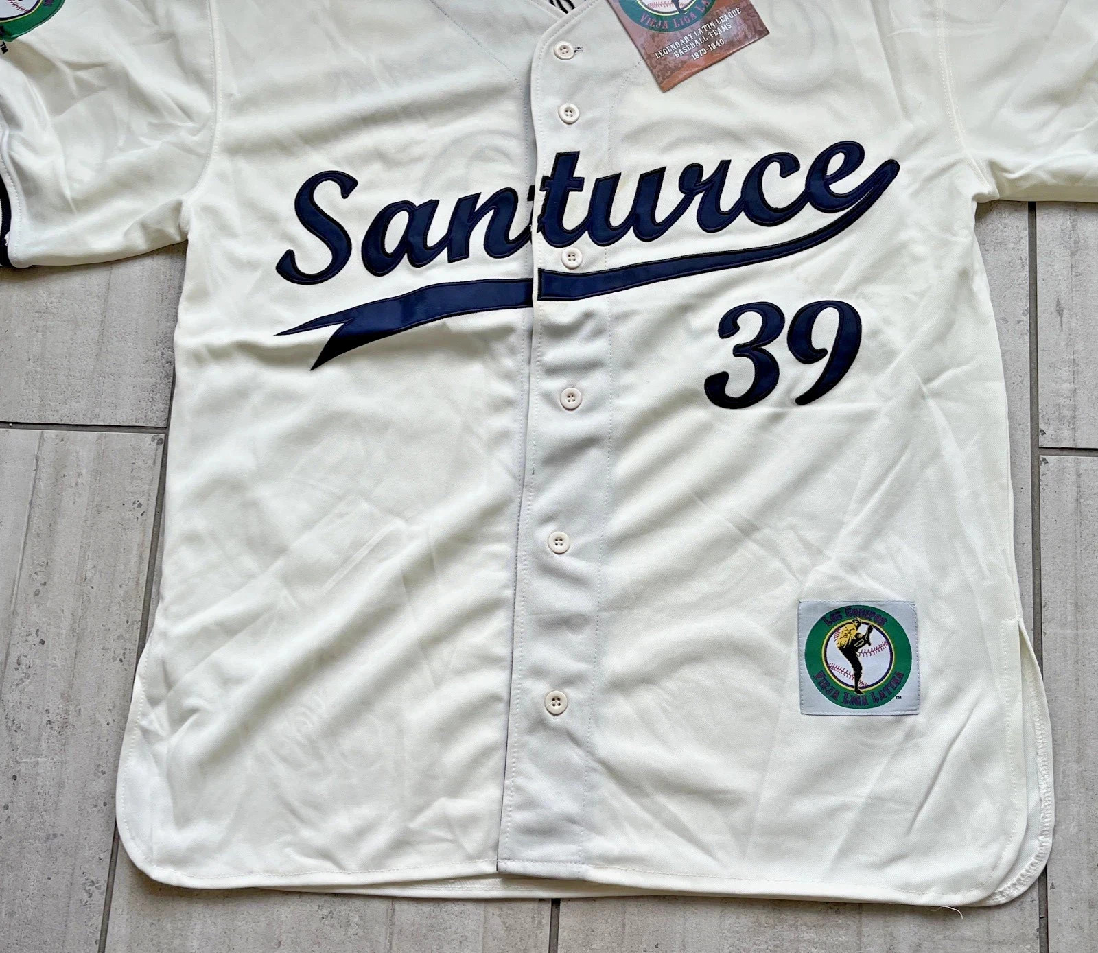 LOS EQUIPOS PUERTO RICO LATIN LEAGUE SANTURCE CRABBERS BASEBALL JERSEY MEN 2XL