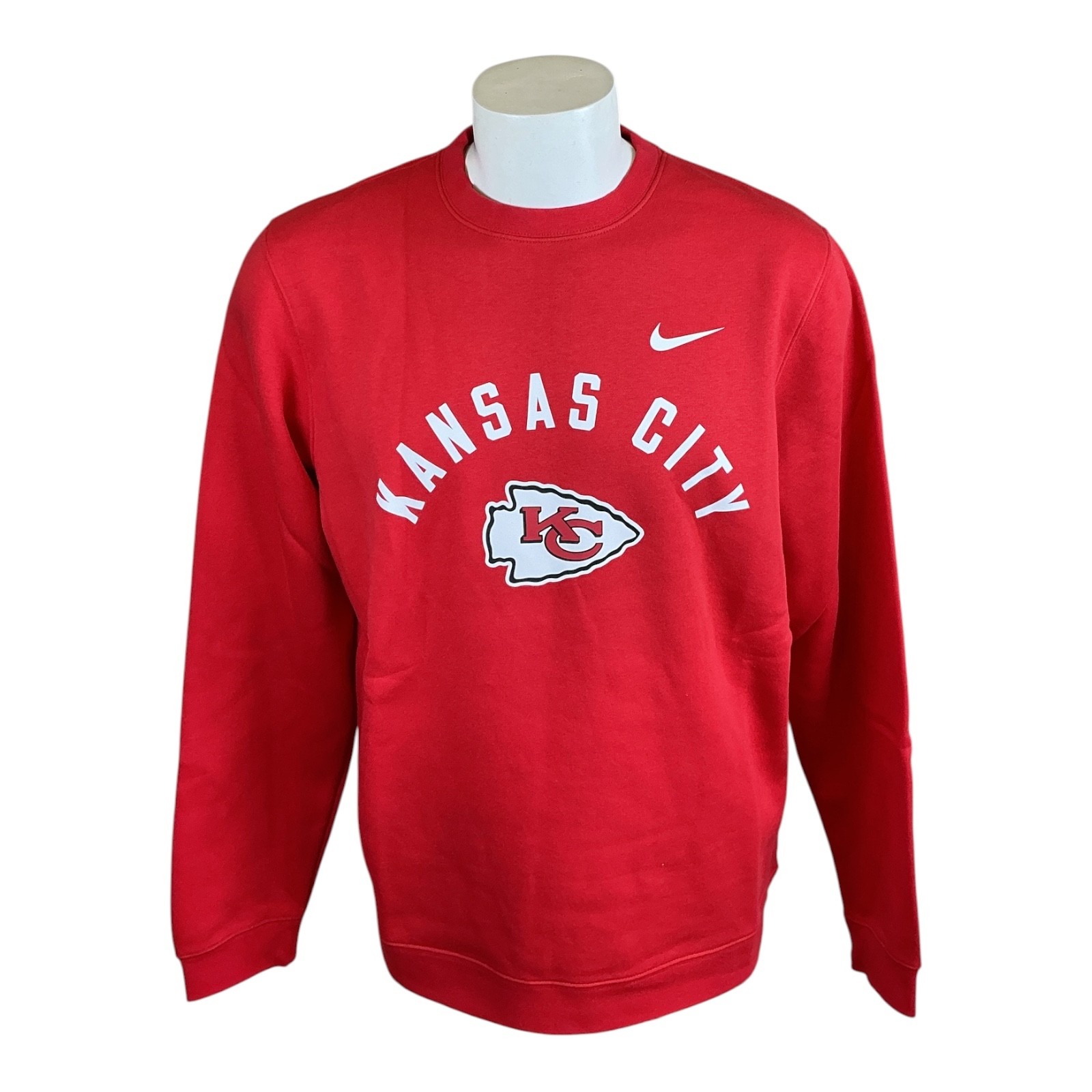 Nike, Kansas City Chiefs Men’s Crewneck Sweatshirt Logo on The Chest Large NWT