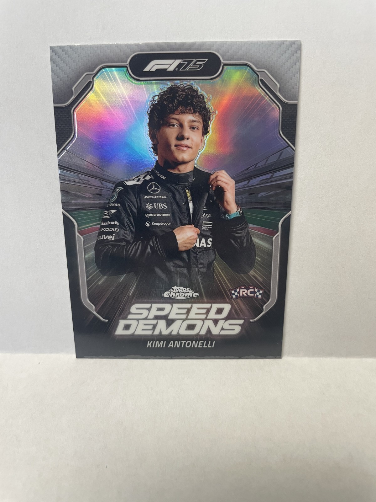 2025 Topps Chrome Formula 1 F1 Kimi Antonelli Speed Demons Rookie Refractor SD-1