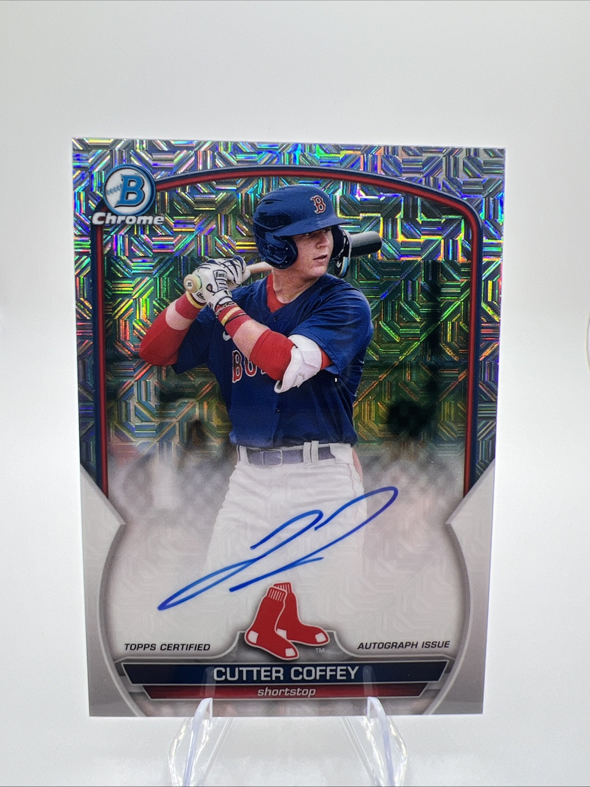 CUTTER COFFEY 2023 Bowman Chrome On Card Auto Mega Box MOJO REFRACTOR #BMA-CC