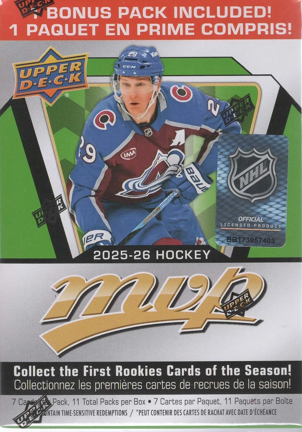 2025-26 Upper Deck NHL Hockey MVP 77Ct. Blaster Box | Factory Sealed