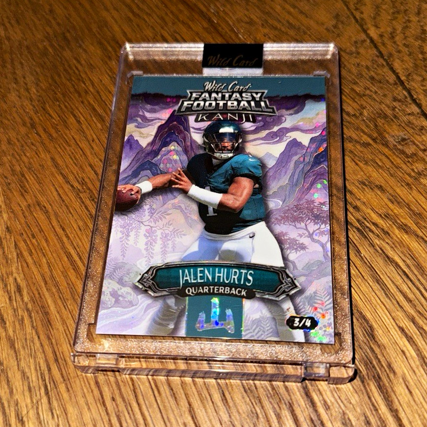 Wild Card Fantasy Football Kanji Jalen Hurts FMKMPU1-JH 3/4 Eagles