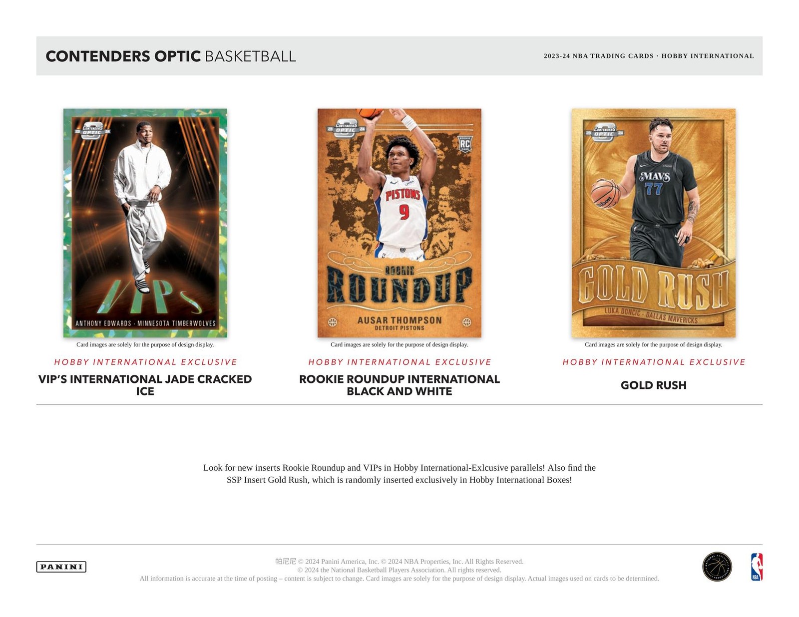 2023/24 PANINI CONTENDERS OPTIC BASKETBALL INTERNATIONAL HOBBY BOX