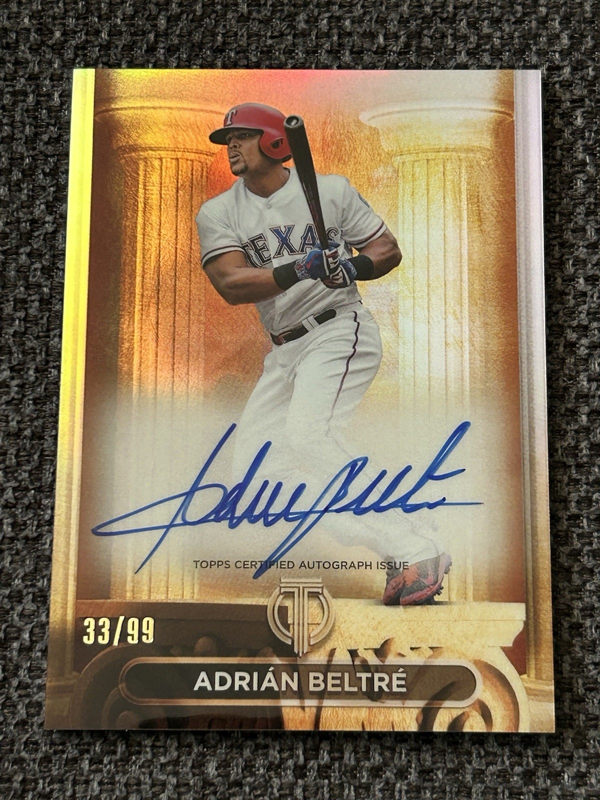2024 Topps Tribute Adrian Beltre Pillars of the Game Auto /99 #PTGA-AB Rangers