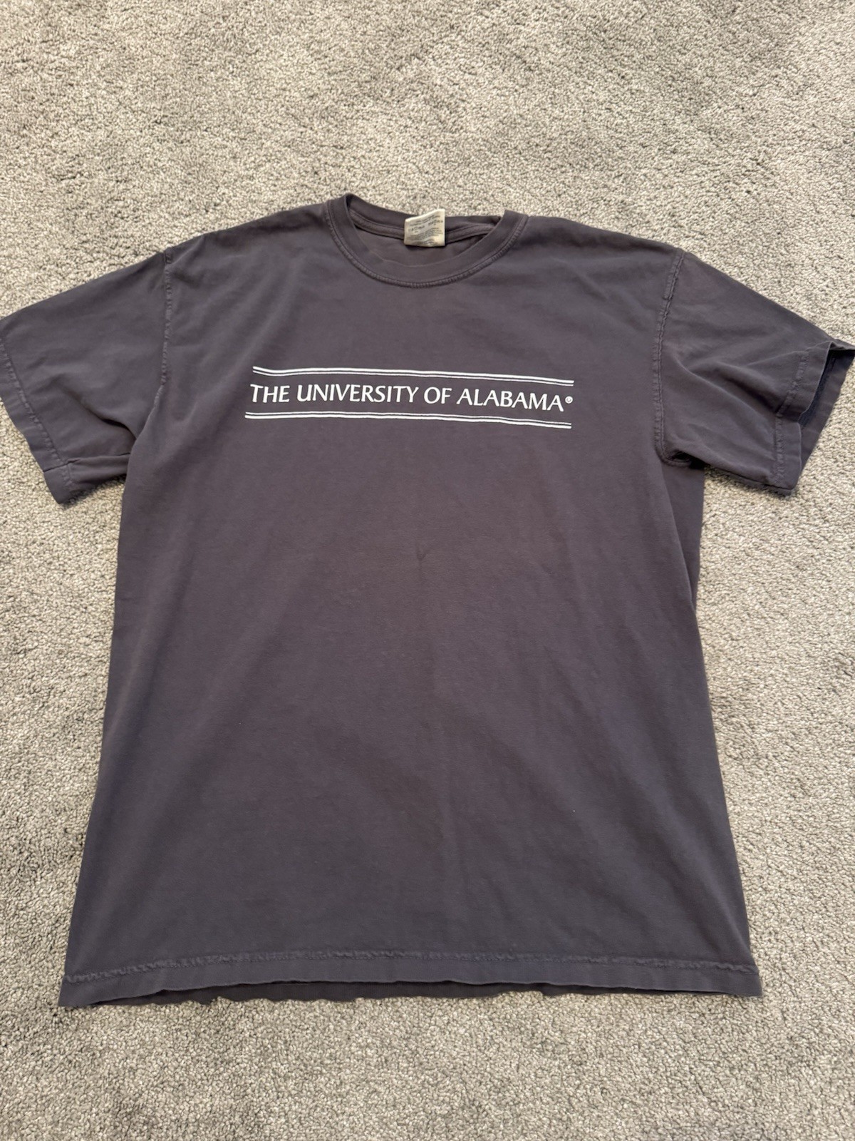Comfort Colors The University of Alabama Crimson Tide T-Shirt Size Medium Gray