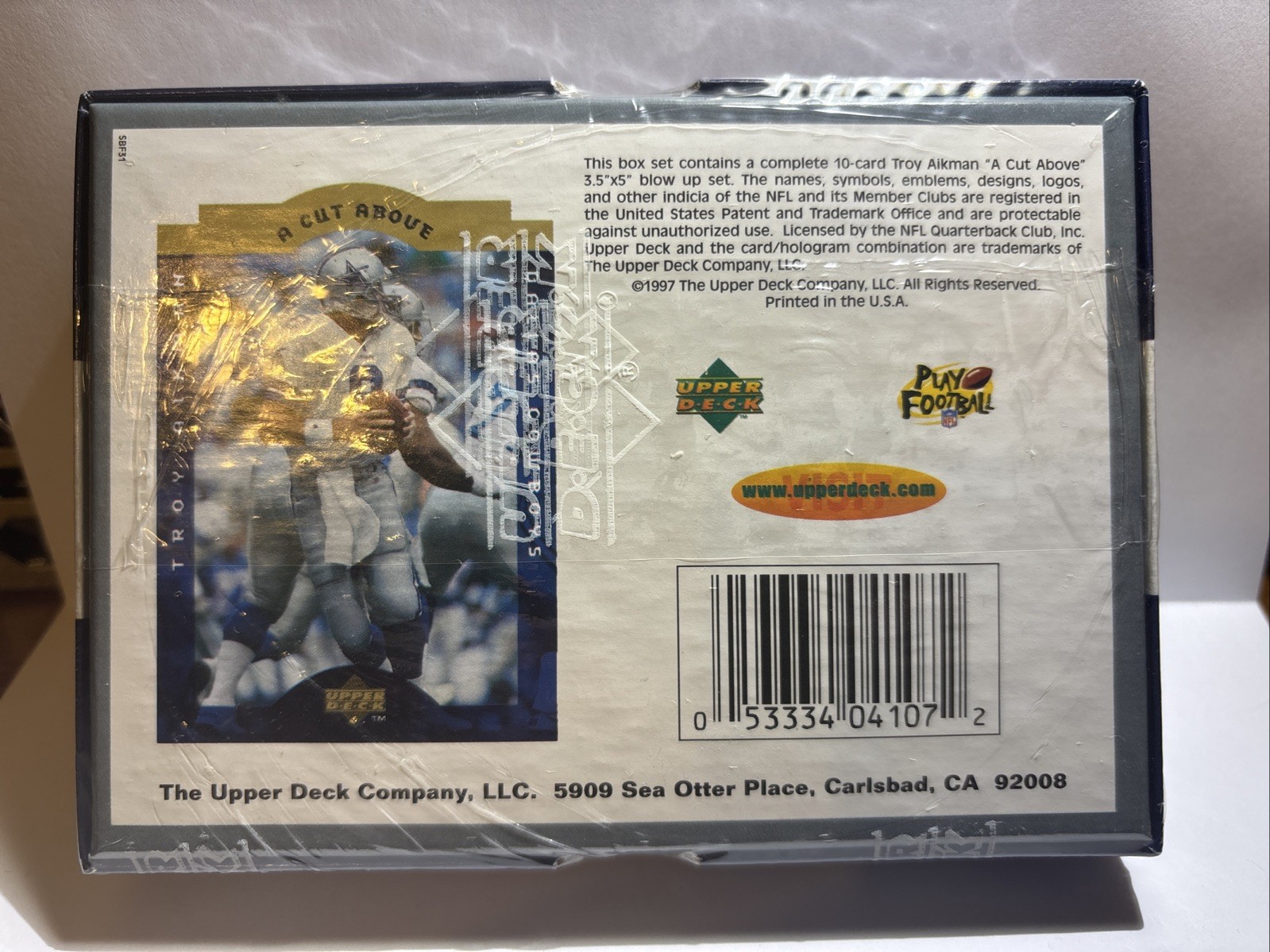 1997 Upper Deck Troy Aikman ‘A Cut Above’ Sealed 10 Card Insert Die Cut Set