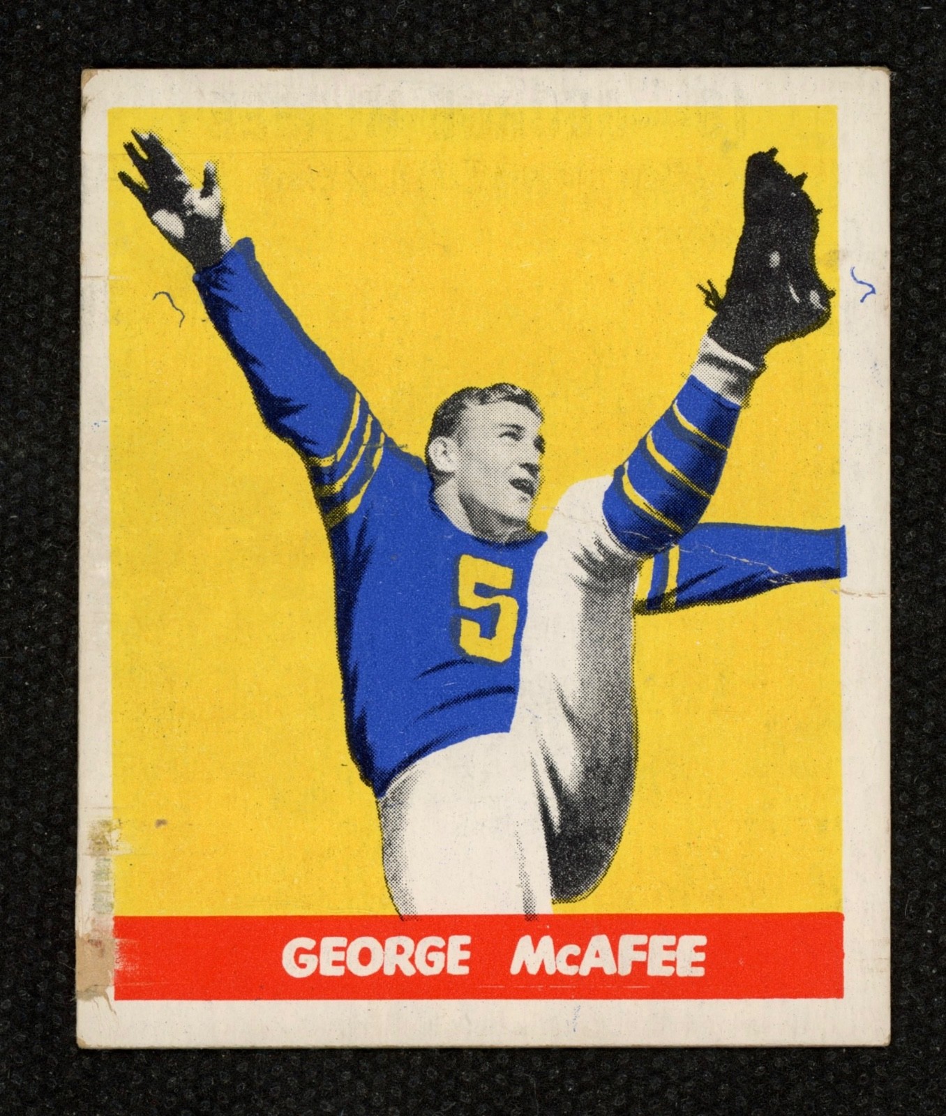 1948 Leaf #19 George McAfee *** Chicago Bears RC ROOKIE HOF ~ GVG (ink)
