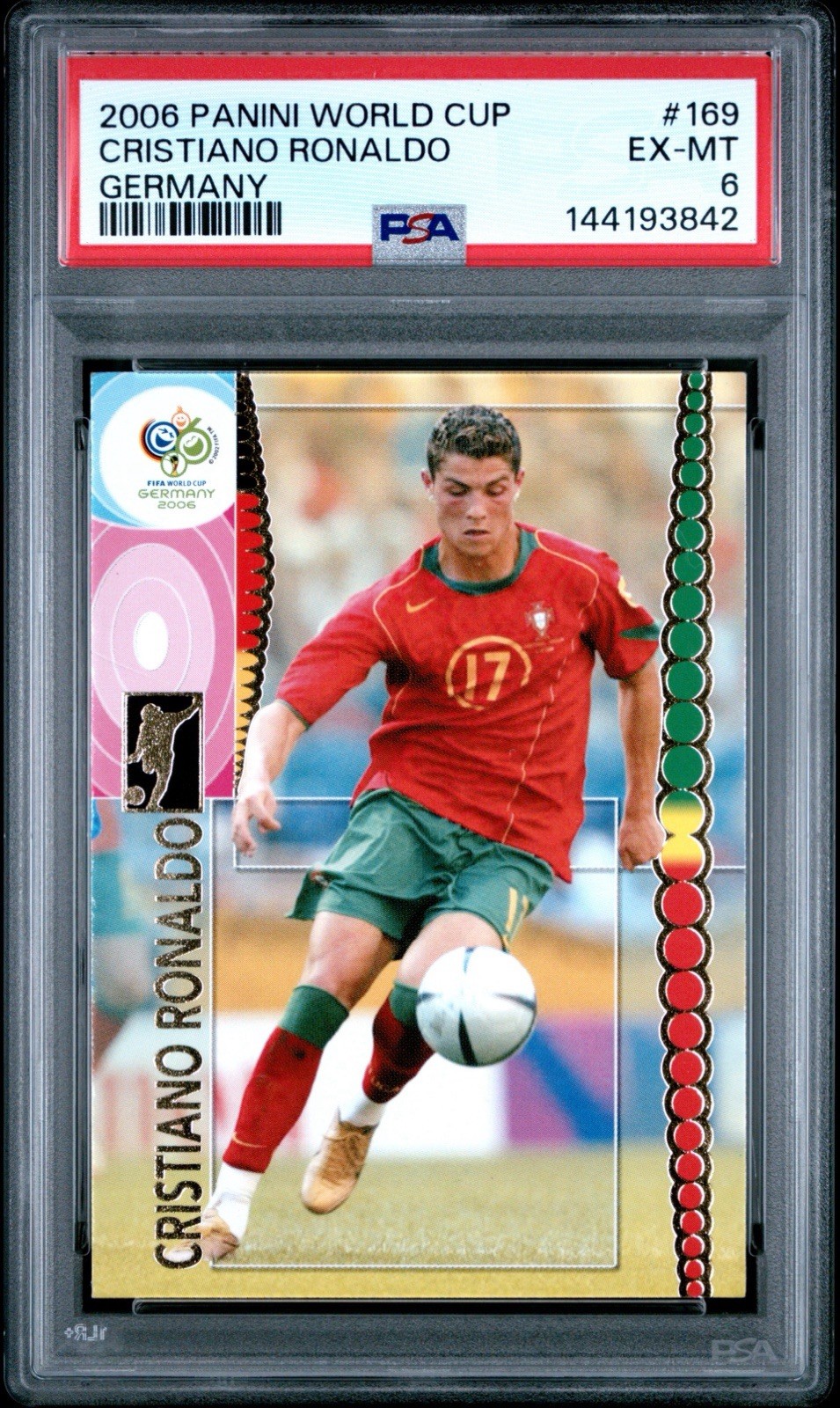 CRISTIANO RONALDO 2006 PANINI WORLD CUP GERMANY 169 🇵🇹 PSA 6 🔥