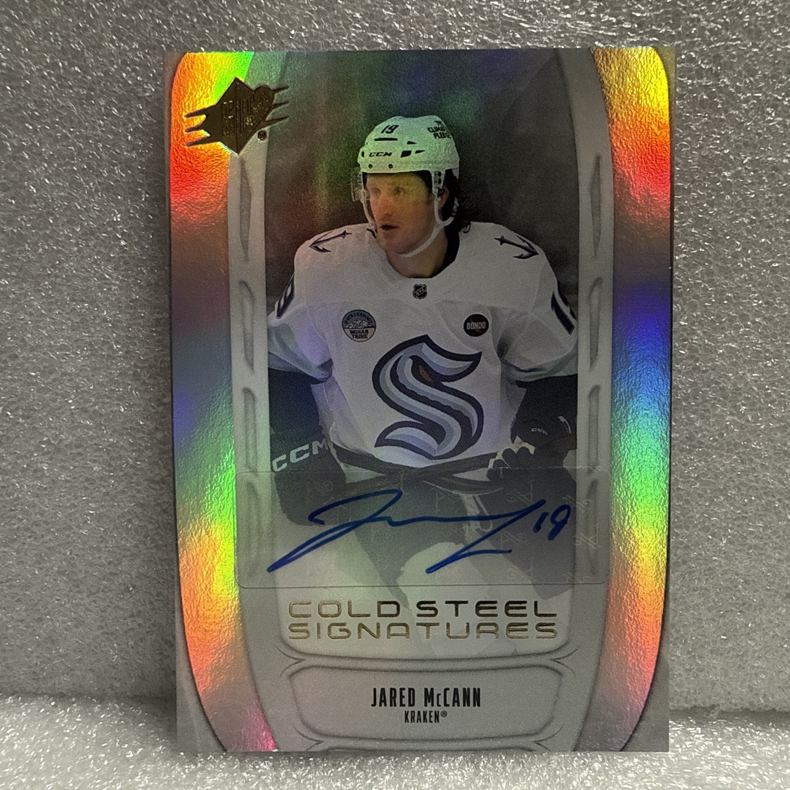 2025-26 Upper Deck SPx Jared McCann Cold Steel Signatures Kraken SSP 1:270