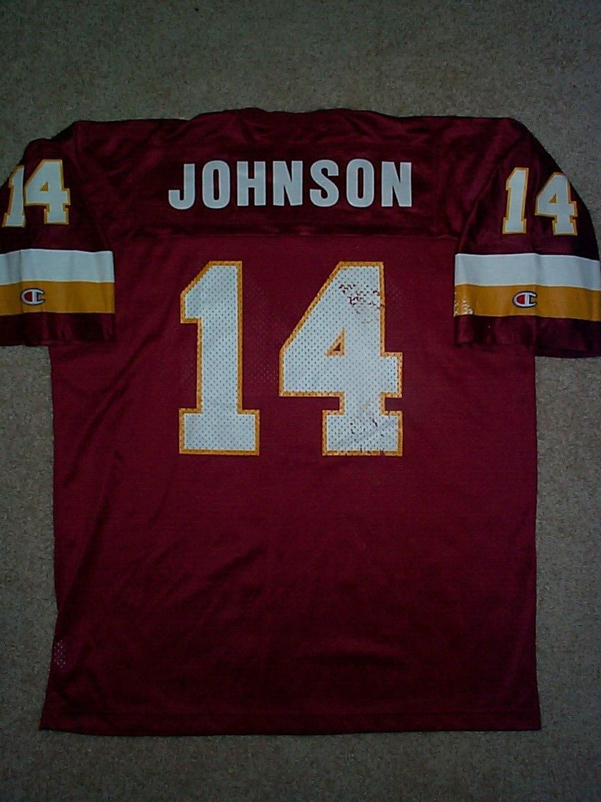 *IRREGULAR* Washington Redskins BRAD JOHNSON nfl VINTAGE Jersey MENS/MEN’S (xl)