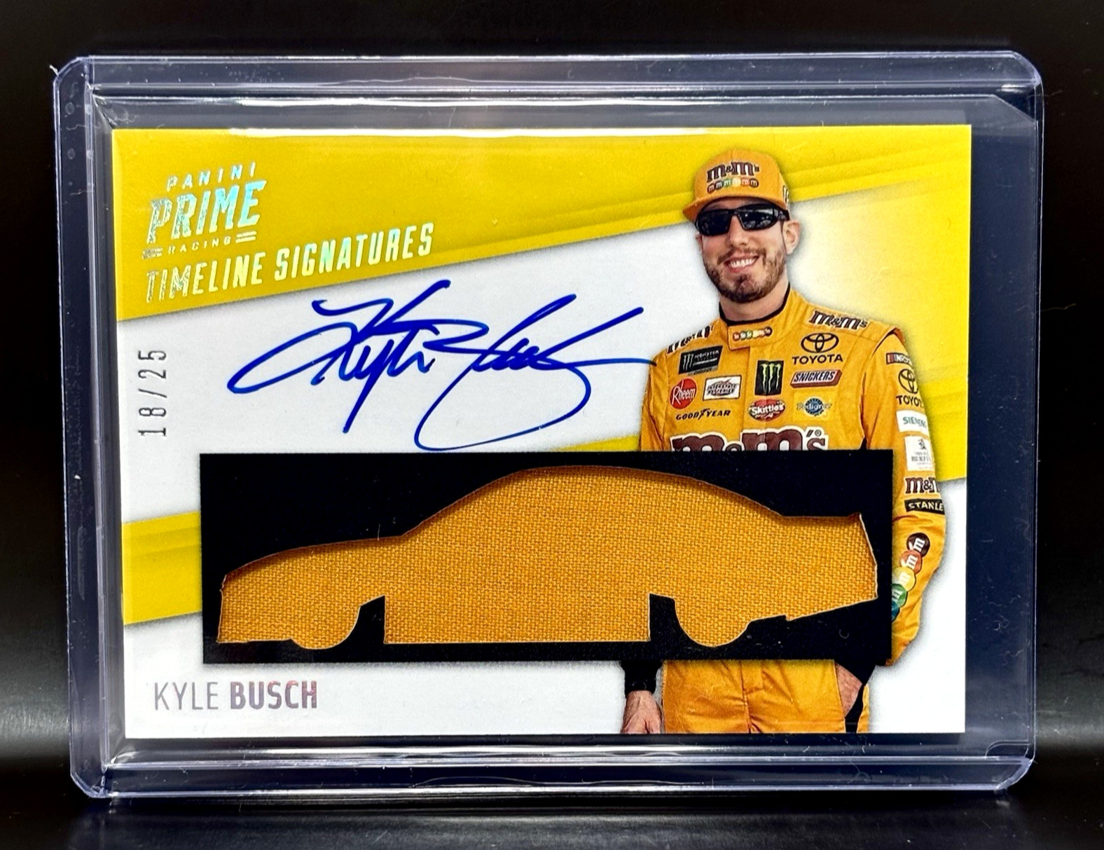 Kyle Busch 2019 Panini Prime Timeline Signatures Autograph #18/25 Car Number