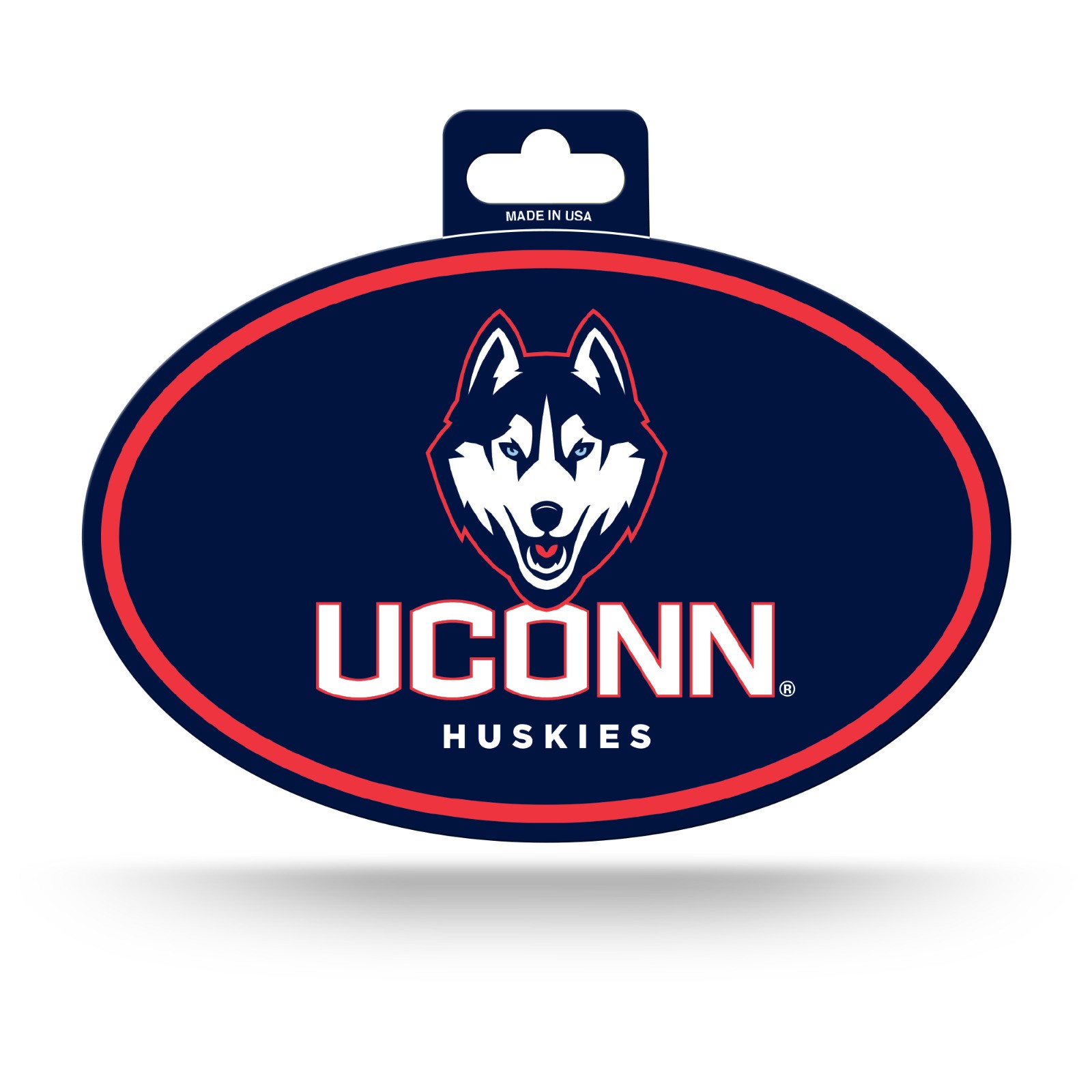 UCONN Huskies Oval Decal Sticker Full Color NEW 3×5 Inches Free Shipping