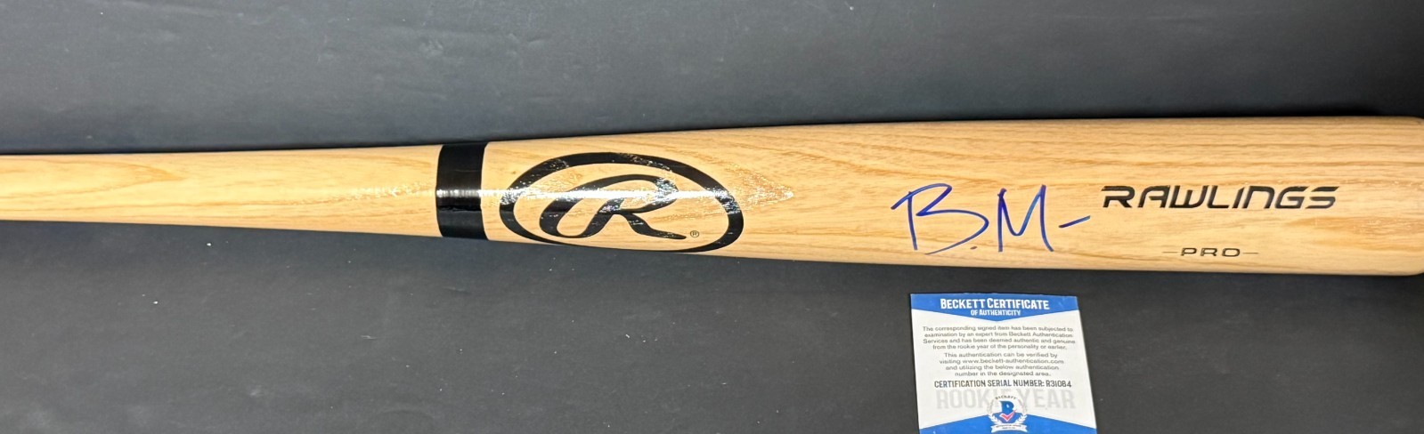 Brandon Marsh Philadelphia Phillies Signed Blonde Bat Beckett COA