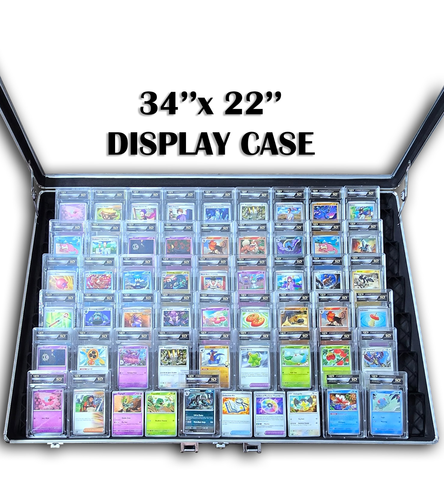 Display Case Card Riser Stands-For 34×22 Vertical/Horizontal Case – 27-33 Risers
