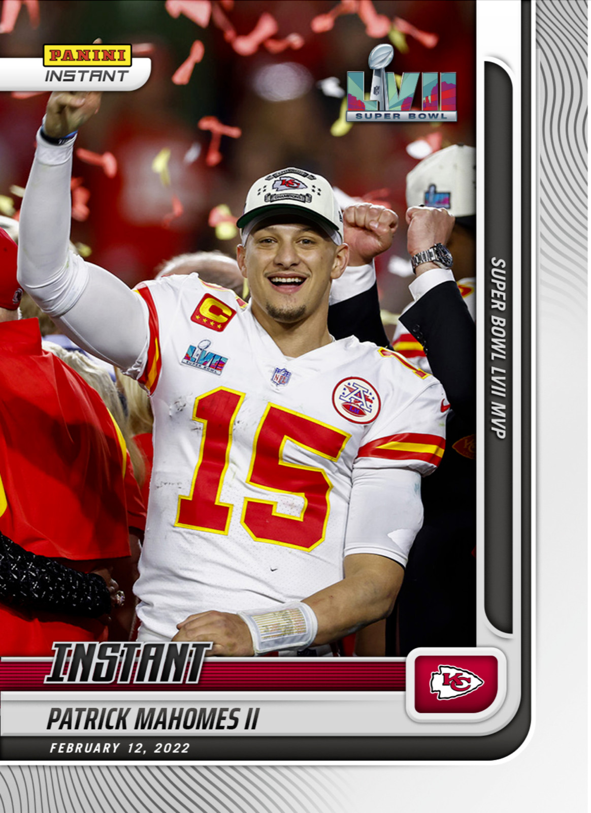 2023 Panini Instant NFL Patrick Pat Mahomes Super Bowl LIVII MVP Prizm SP 1/2386
