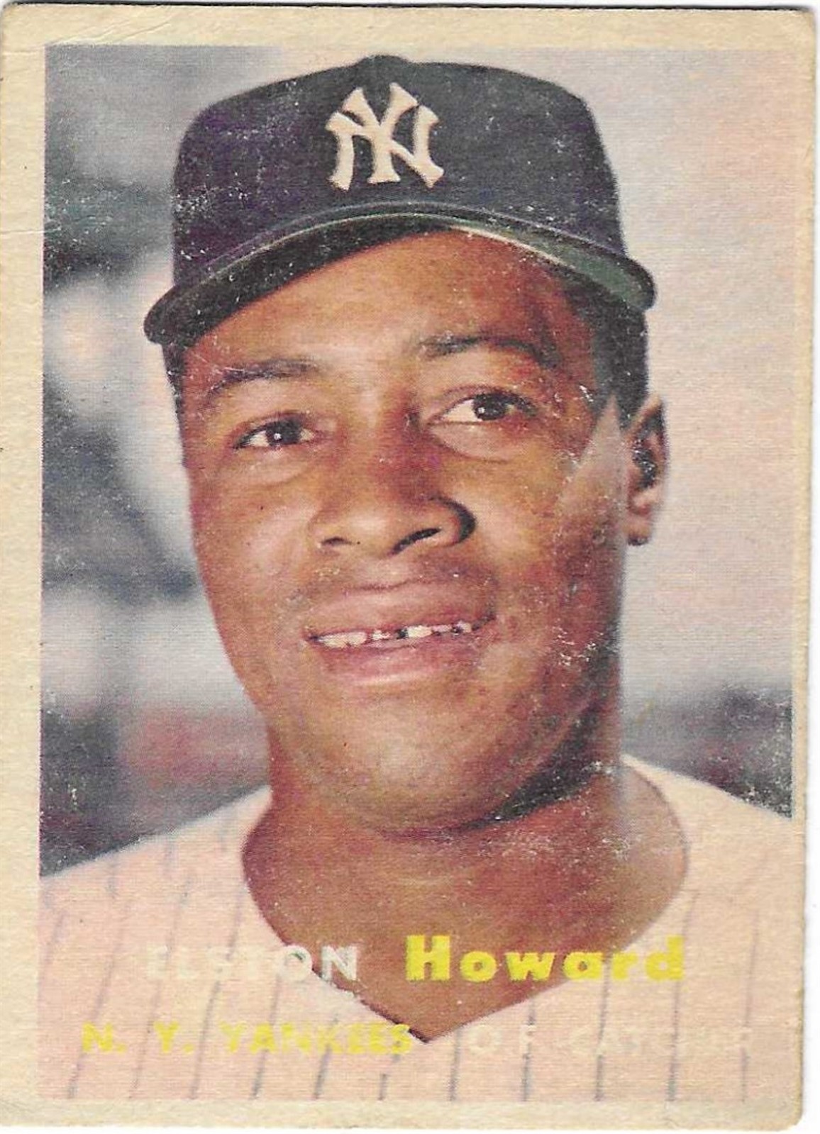 1957 TOPPS – #82 ELSTON HOWARD (YANKEES)!! GREAT CARD!!