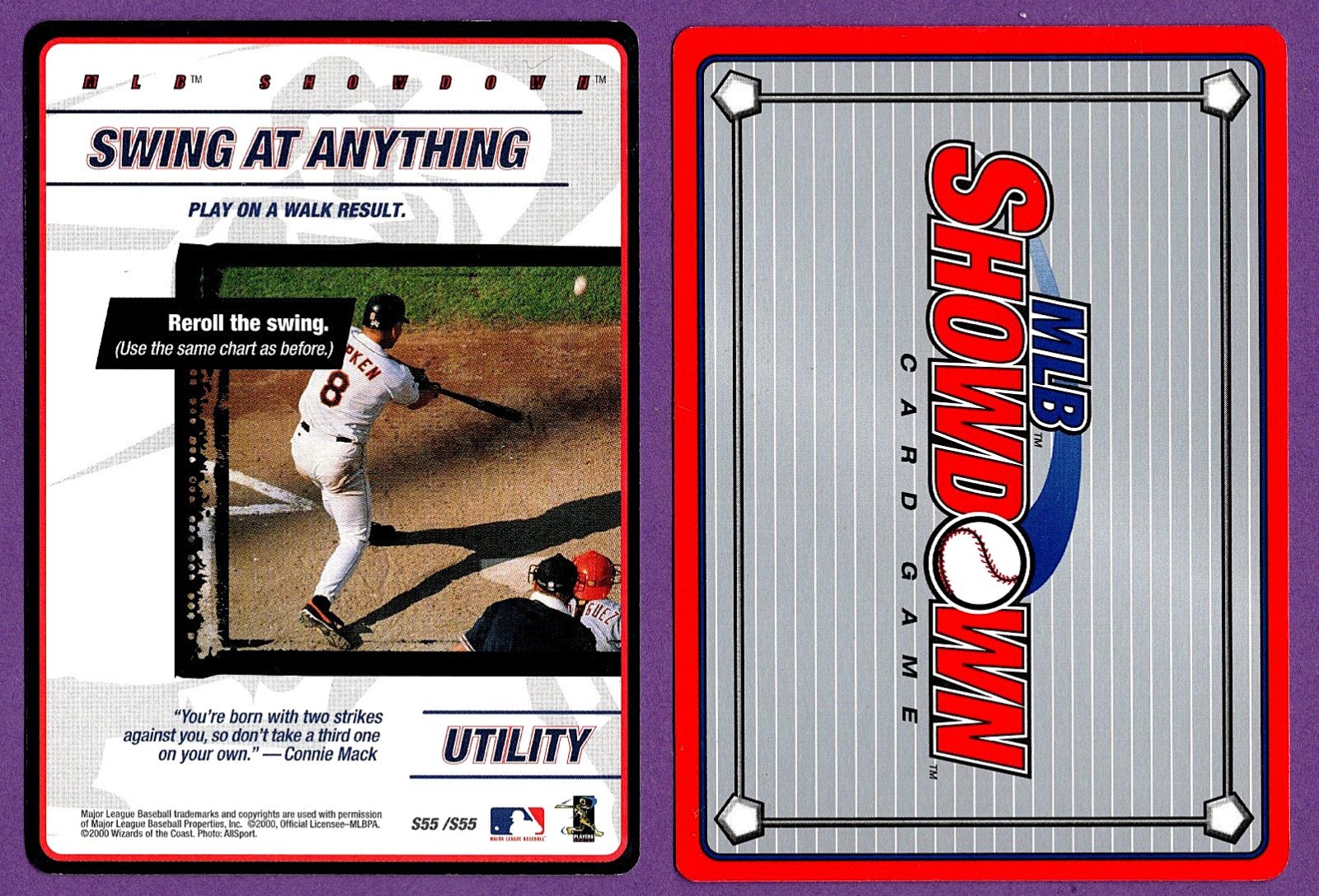 Cal Ripken Jr. Baltimore Orioles 2000 MLB Showdown Strategy Card #S55
