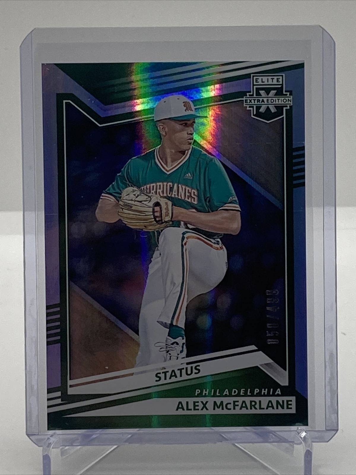 Alex McFarlane 2022 Elite Extra Edition Green Status 50/499 Card 122