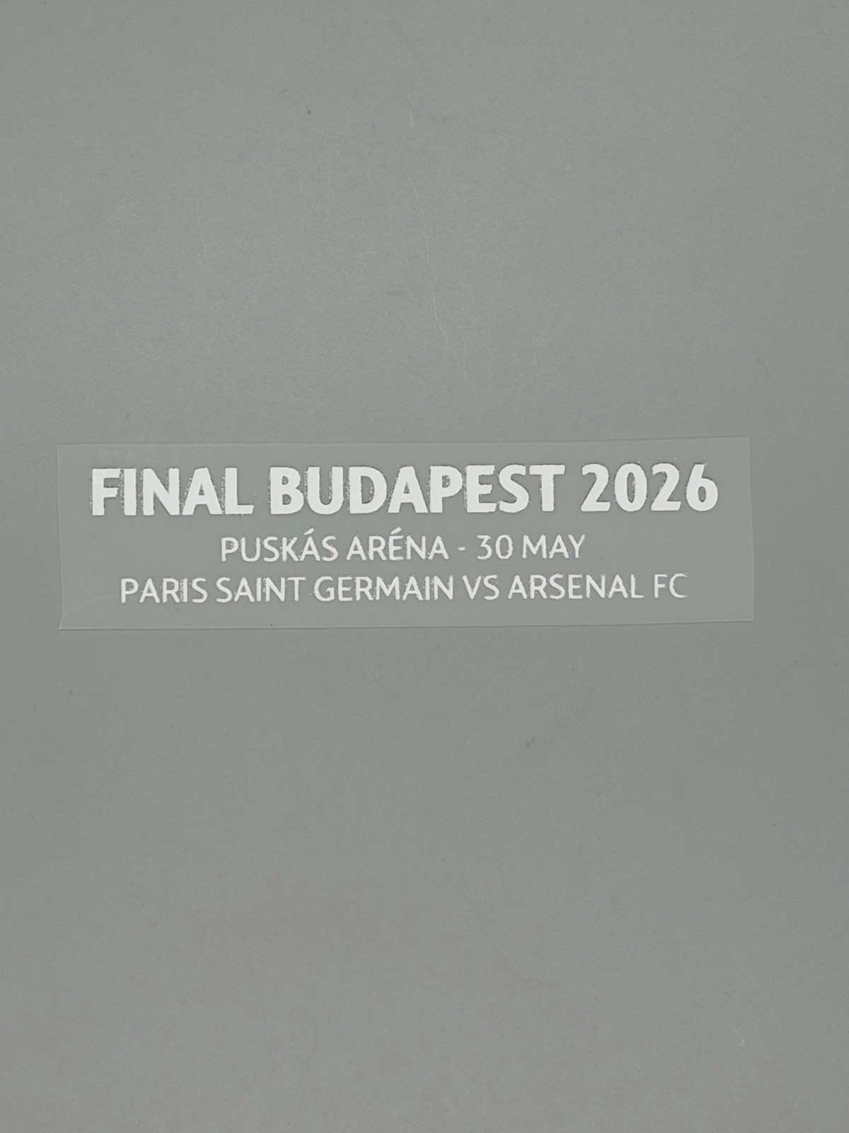 2026 ARSENAL UEFA Champions Leagu BUDAPEST Final Player Issue Match Detail Patch
