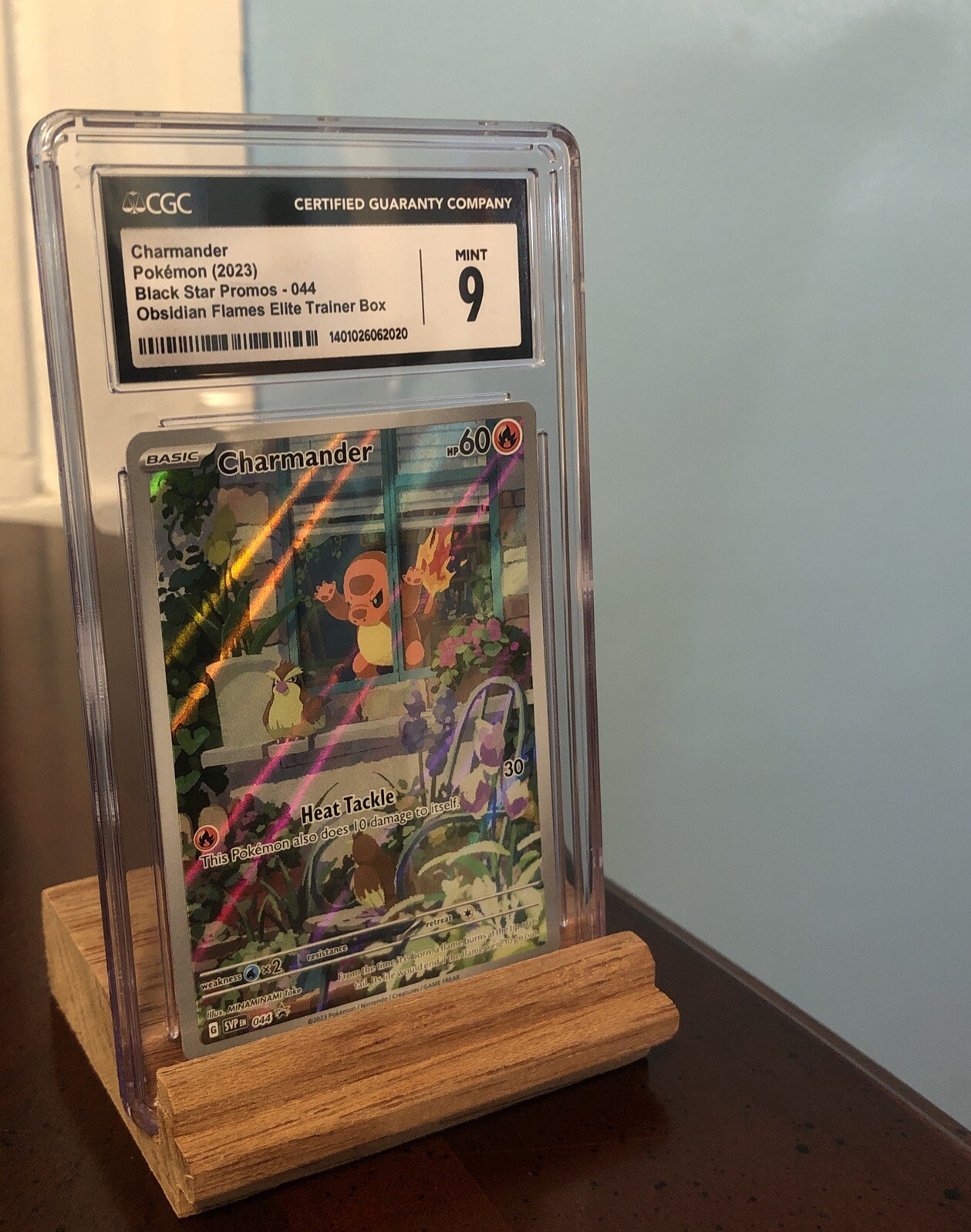 PSA Graded Card Stand Holder Display ⭐ 5-pack ⭐ Hardwood ⭐ Original Design