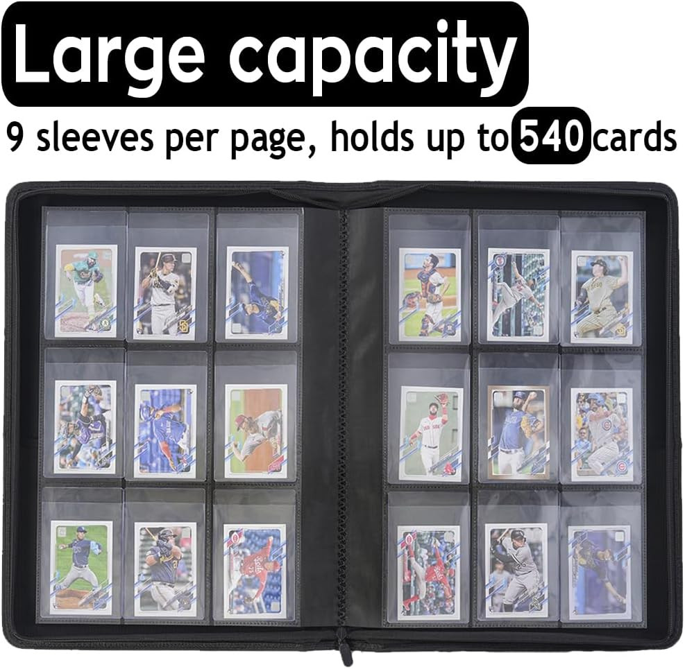 Semi Rigid Card Holder Binder, Premium Card Saver 1 Binder with Sleeves for Trad