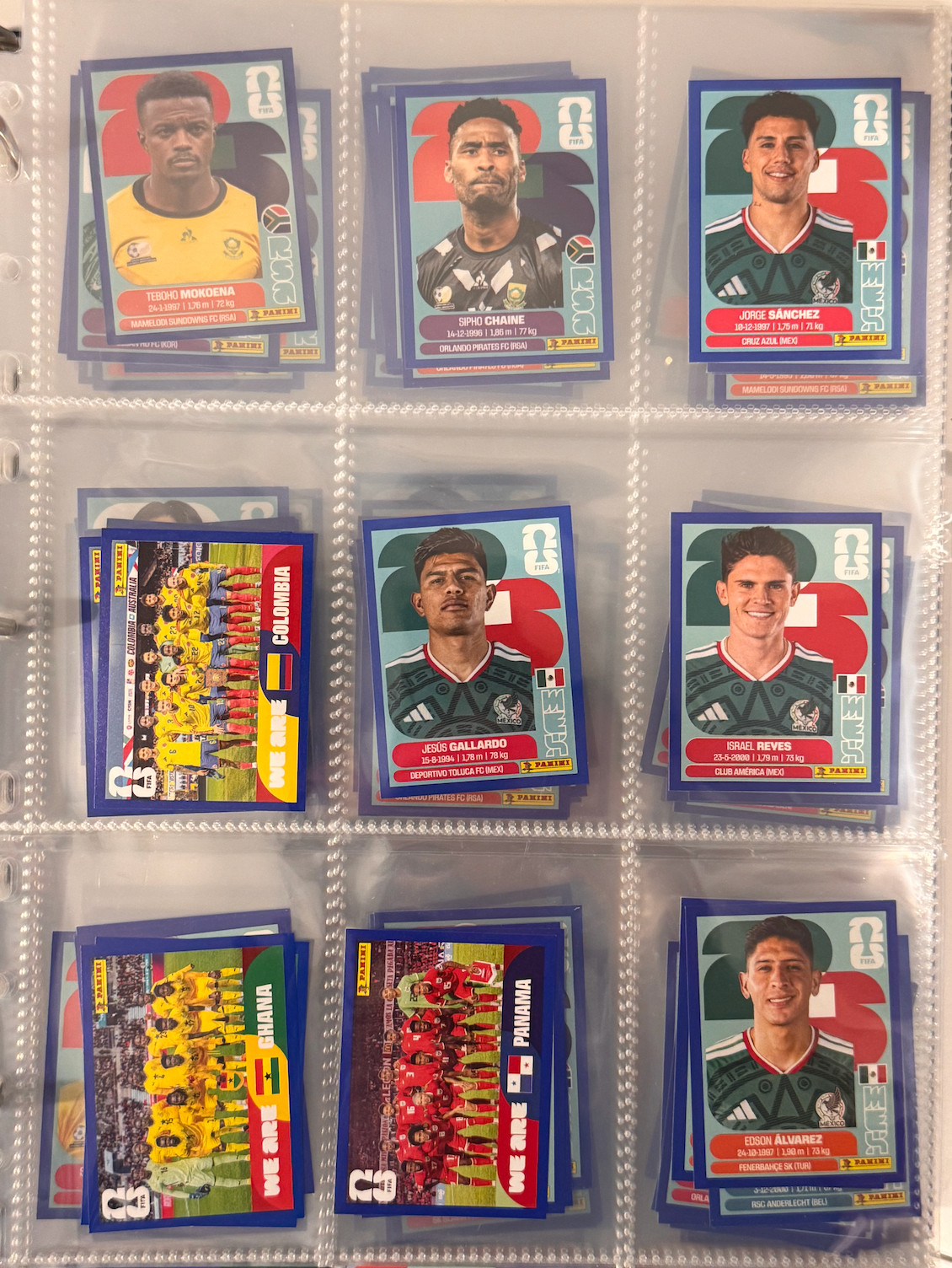2026 Panini FIFA World Cup Sticker Blue Parallel Complete Lot FWC Group A B C