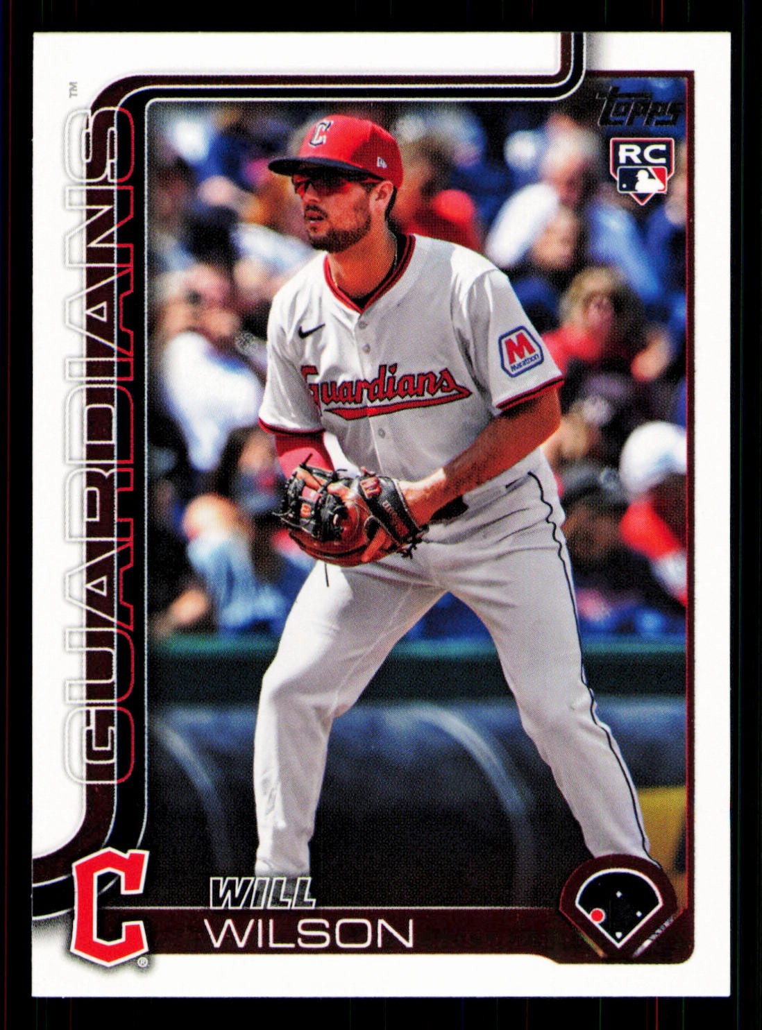 2025 Topps Update #US255 Will Wilson RC Cleveland Guardians Baseball Card