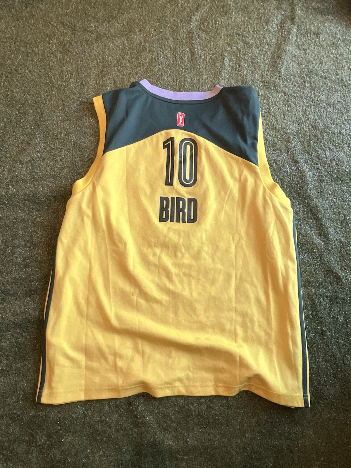 Seattle Storm Jersey Women’s Large Yellow Green Sue Bird #10 Rookie Adidas
