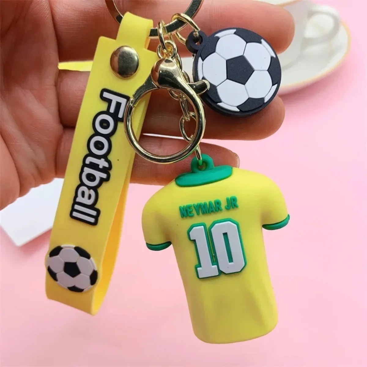 FIFA Football Couple Jersey Keychain Bag Pendant Car Key Ring Soccer Fan Gift