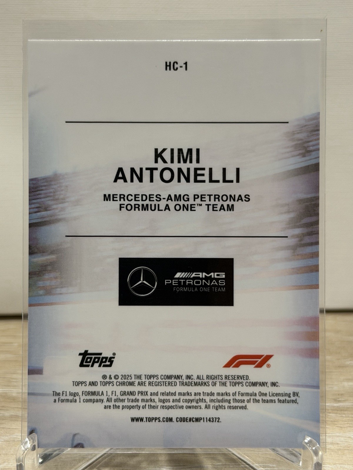 2025 Topps Chrome F1 – Kimi Antonelli Helmet Collection #HC-1 Rookie Card (RC)