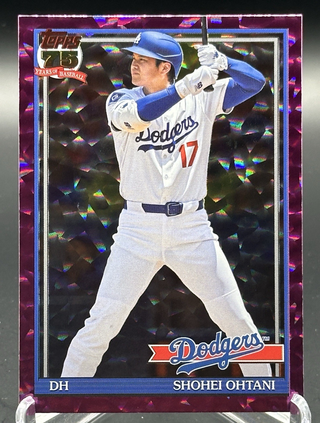2026 Topps Series 2 Shohei Ohtani Pink Crackle Foil 1991 Topps #91B2-1 READ