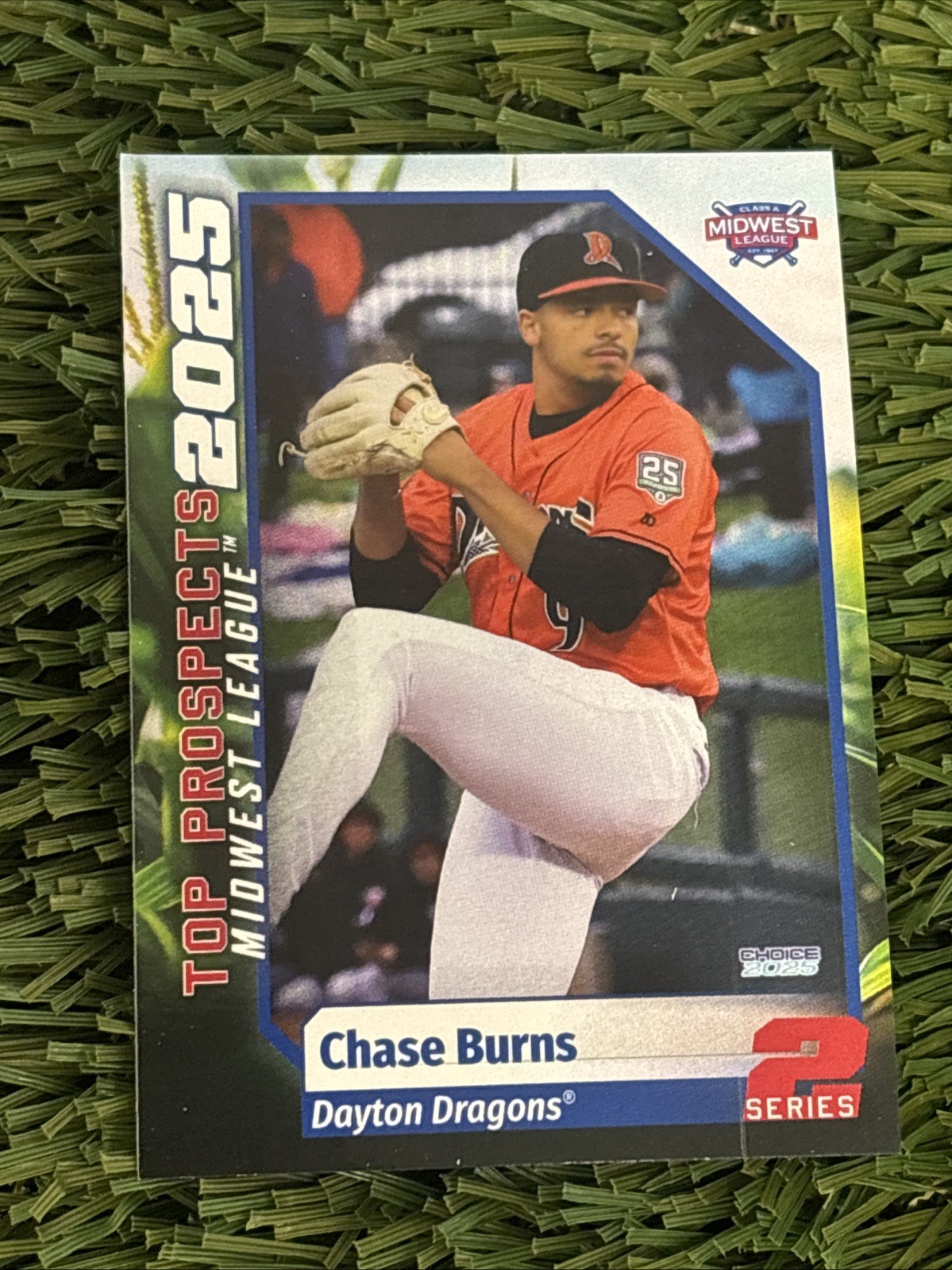 Chase Burns 2025 Midwest League Top Prospects Series 2 #1 Dayton Dragons