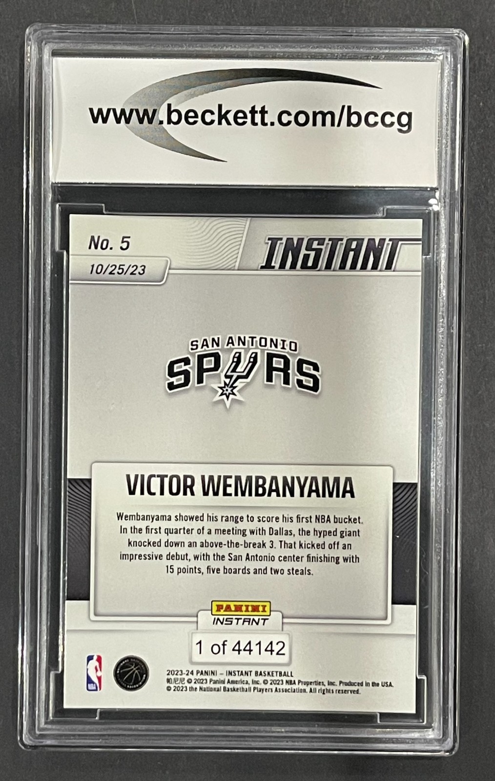 2023-24 Panini Instant – Victor Wembanyama #5 BCCG 9 /44142