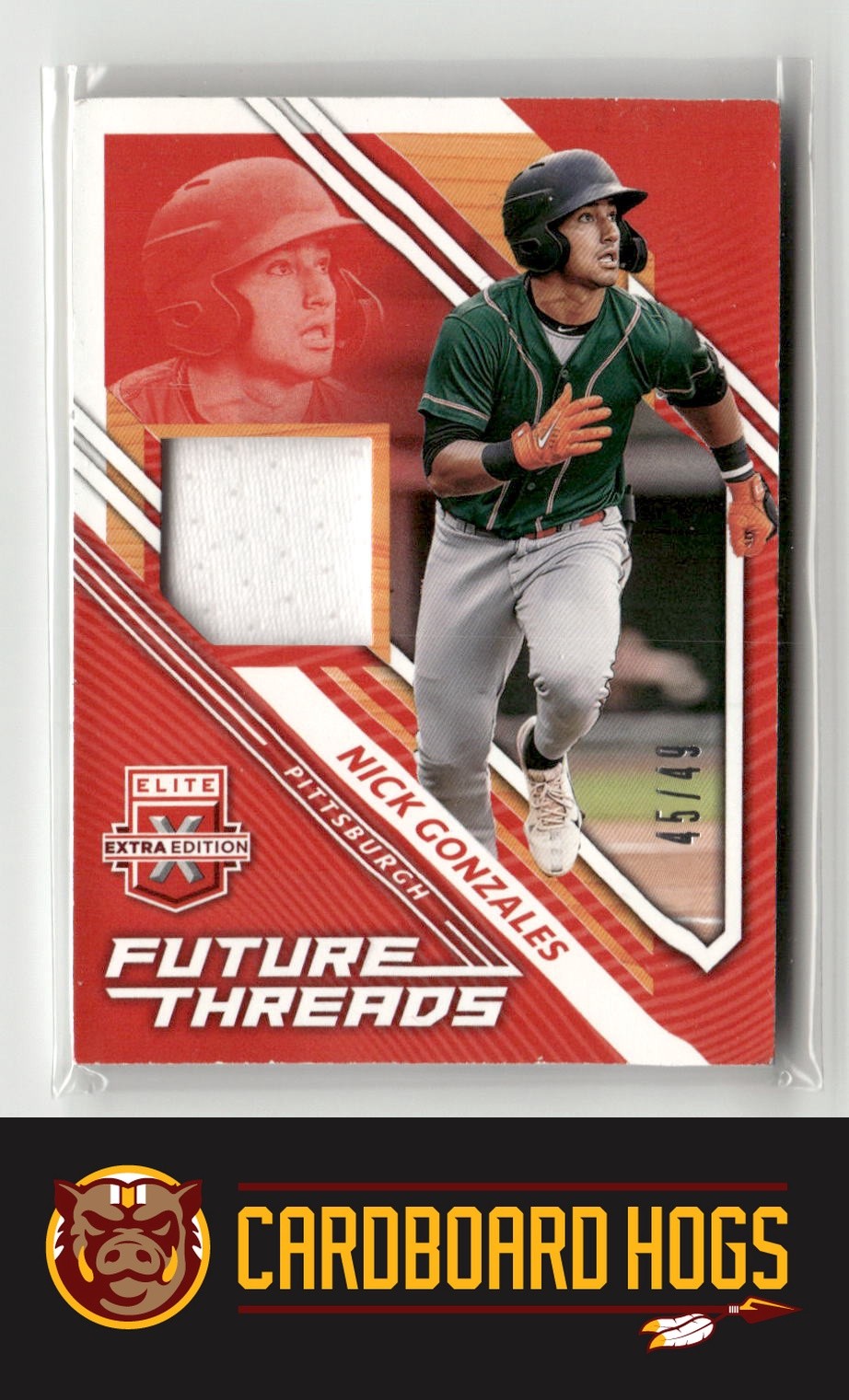 2021 Elite Extra Ed #FT-NG Nick Gonzales Pirates Future Threads /49 SN