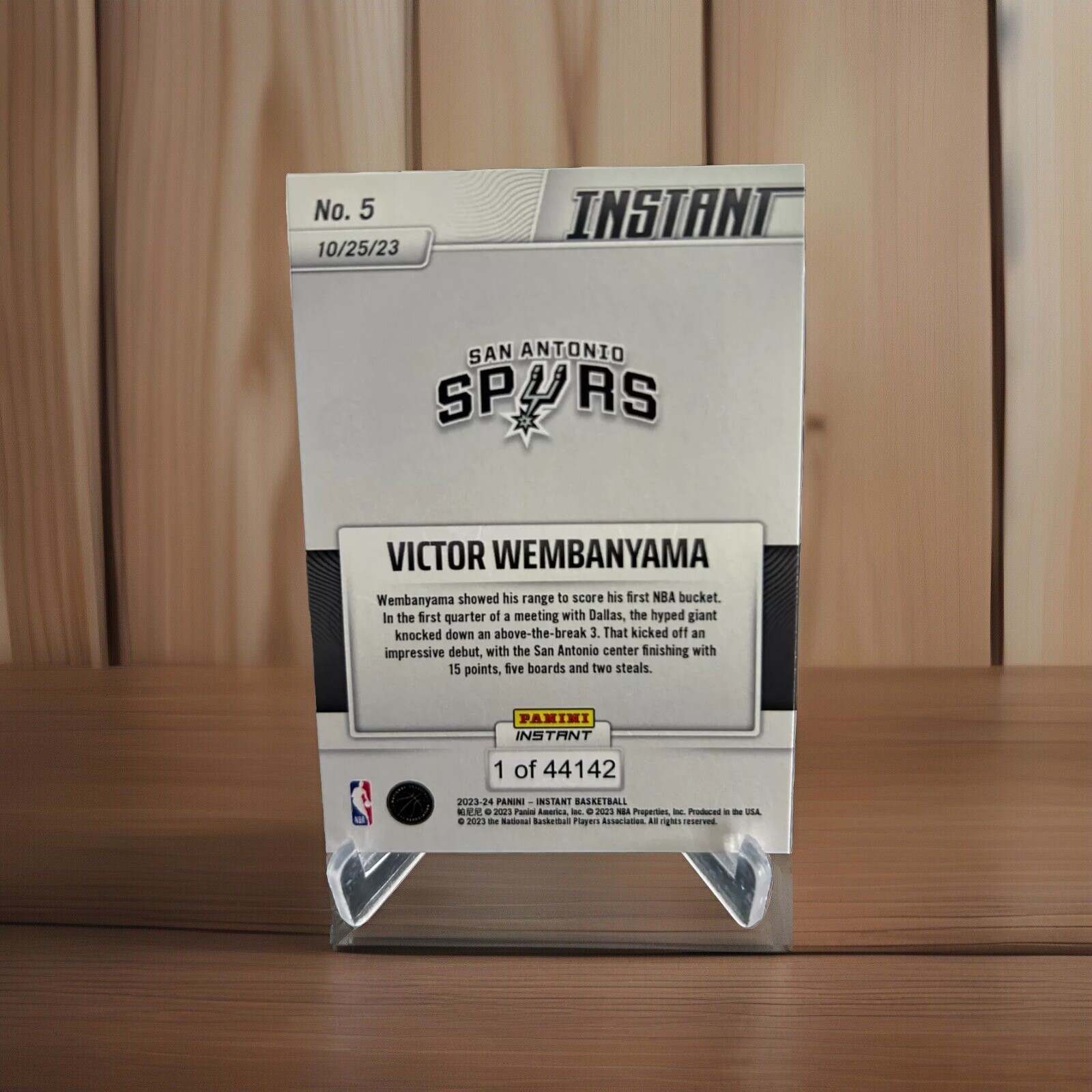 Victor Wembanyama 2023-24 Panini Debut Rookie RC Numbered Limited Spurs