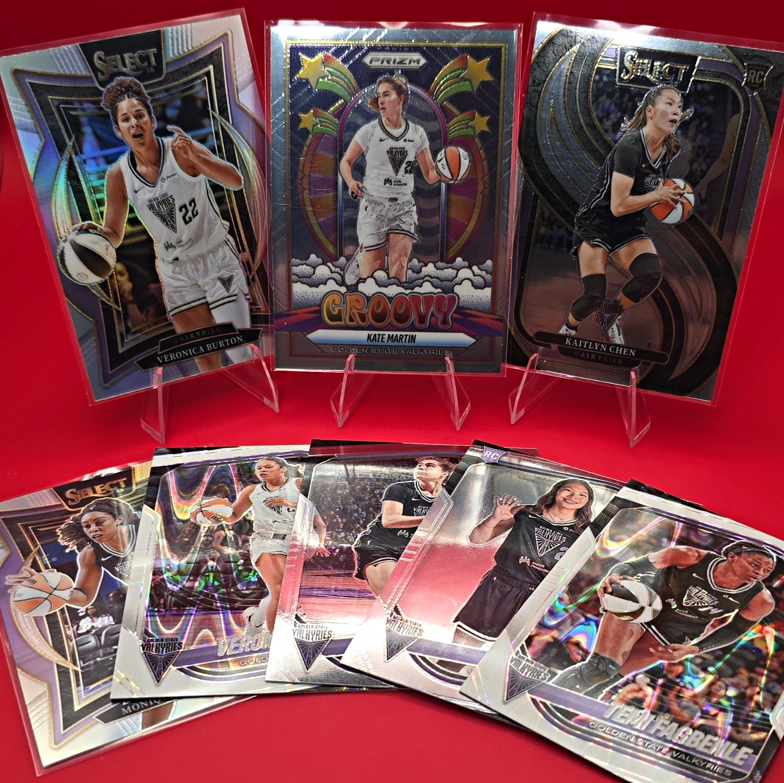 Panini Select/Prizm WNBA 2025 Golden State Valkyries 7-Card Groovy