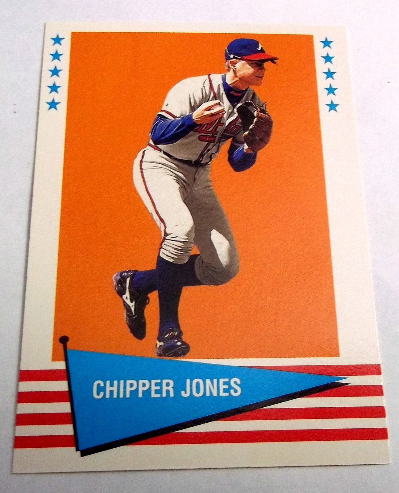 1999 Fleer insert card – Baseball Greats -# 44 Chipper Jones – FREE Ship
