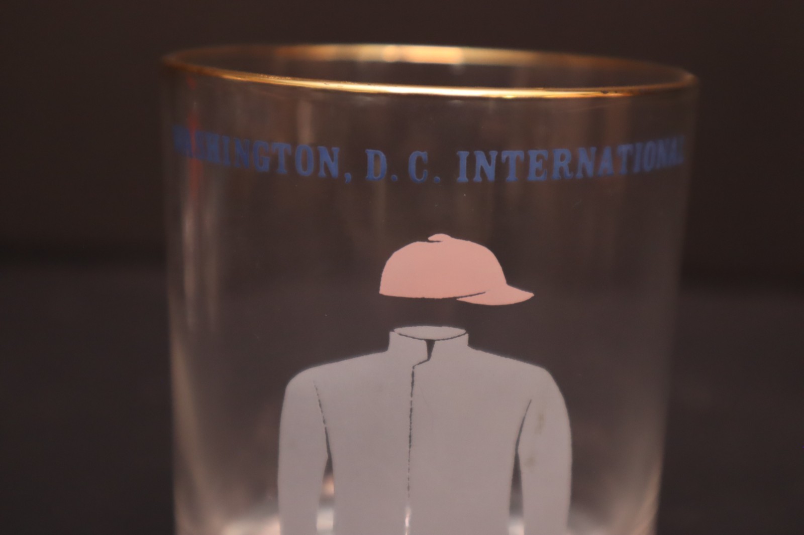 Washington D.C. International Horse Racing Glass Jockey Tumblers Glass 1961-1963