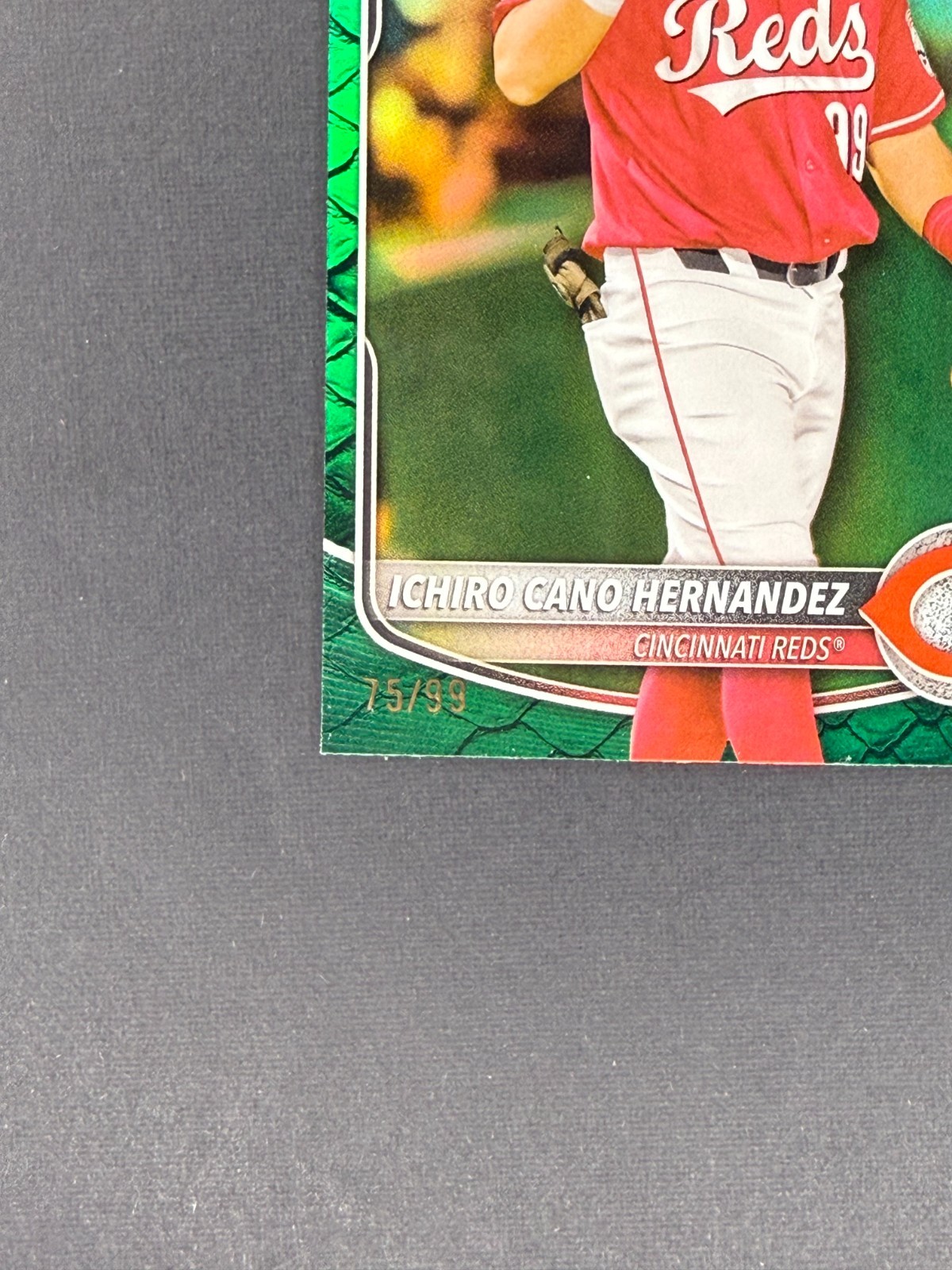 ICHIRO CANO HERNANDEZ 2025 Bowman Chrome 1st Green Reptilian Refractor Auto /99